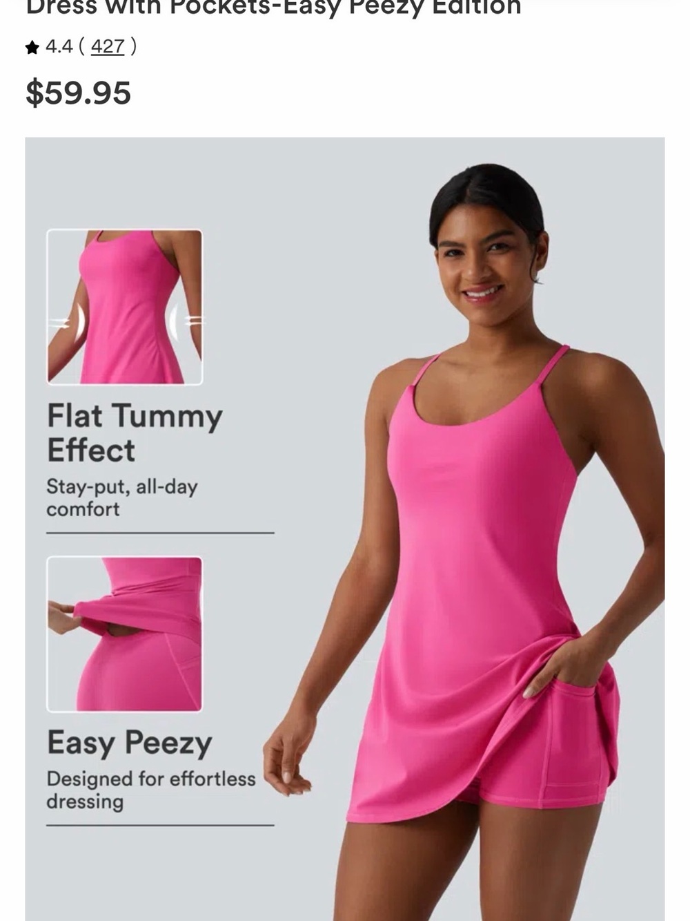 HALARA SoftlyZero Plush Easy Peasy Athletic Dress size large NWT